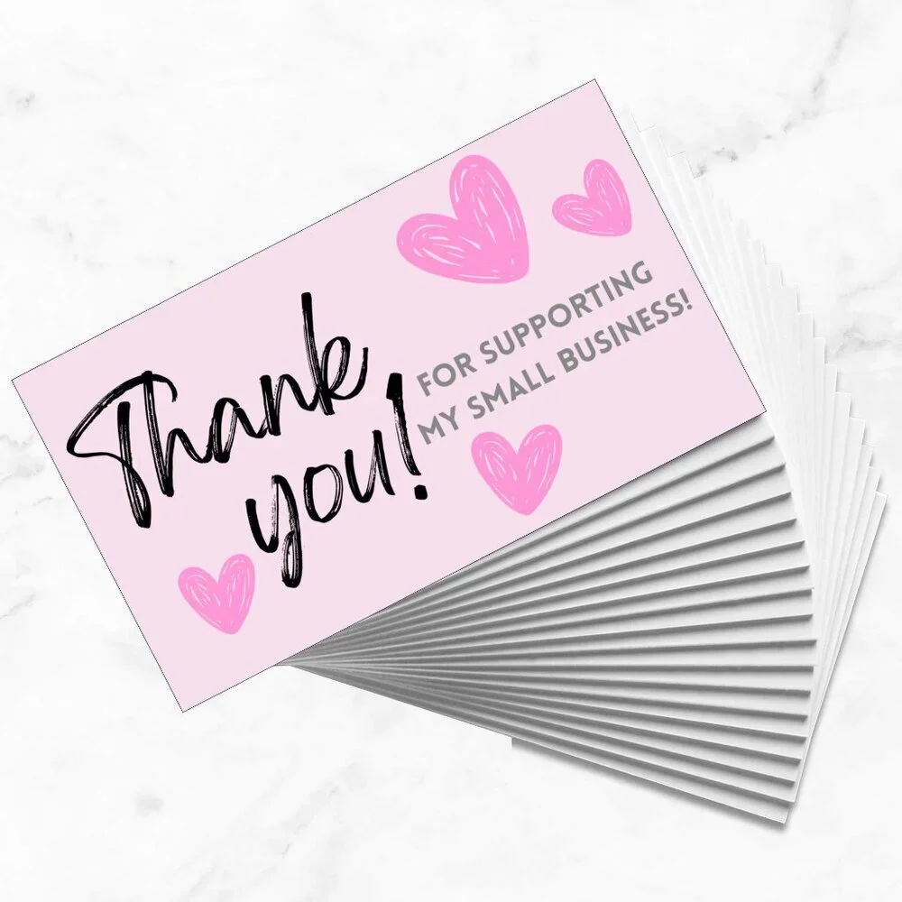 60 Thank You Cards Business Card Insert Card